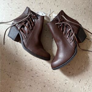 New! Brown Booties size 8